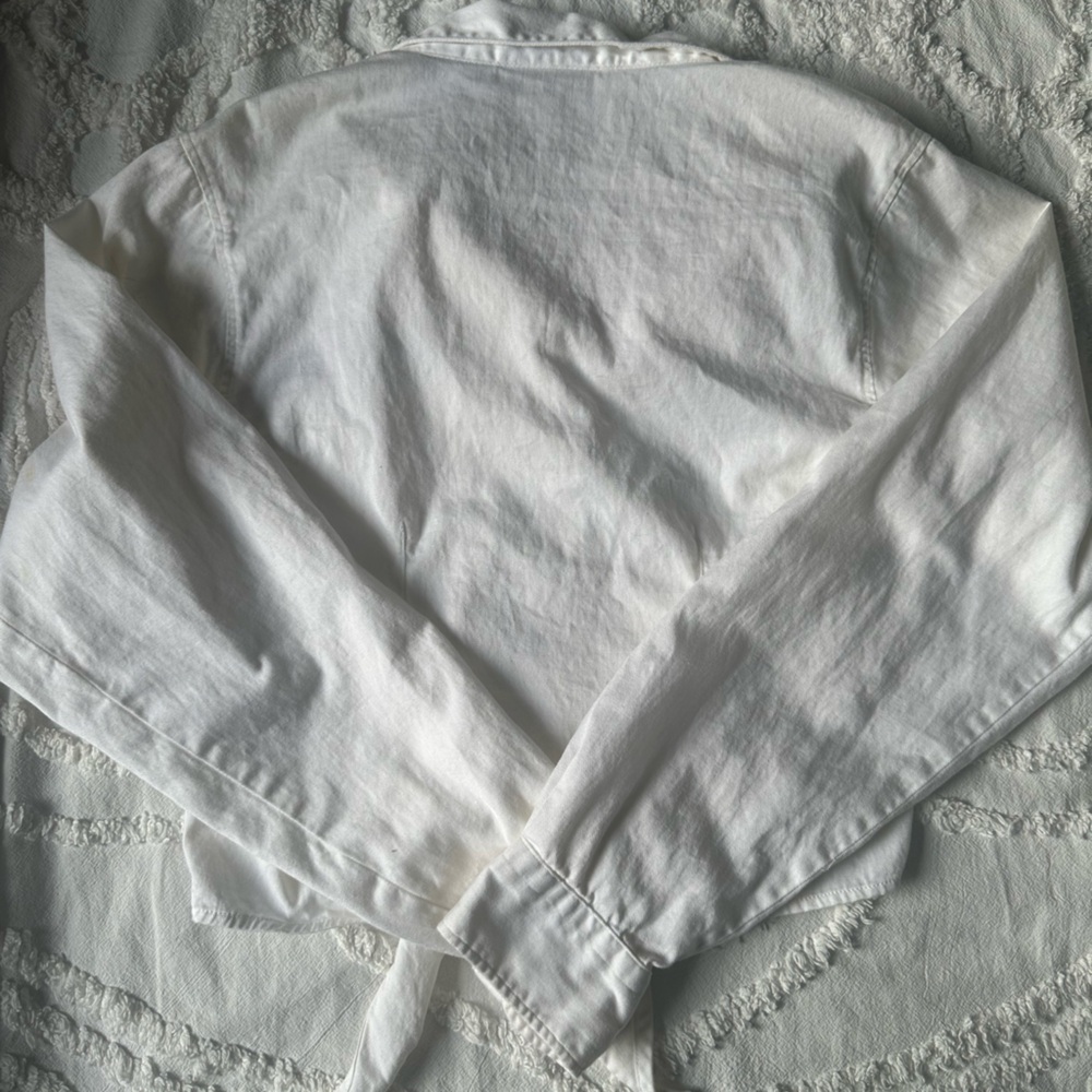 Harley-Davidson Women's White Button Down Shirt Embroidered Tie Front Size‎ M - Picture 14 of 14